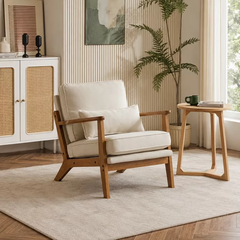 Tranquille Accent Chair - Natural Wood.