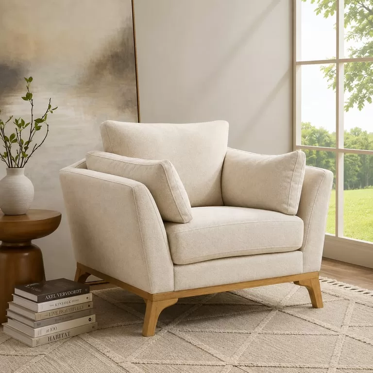 Clair Armchair - Natural Wood.