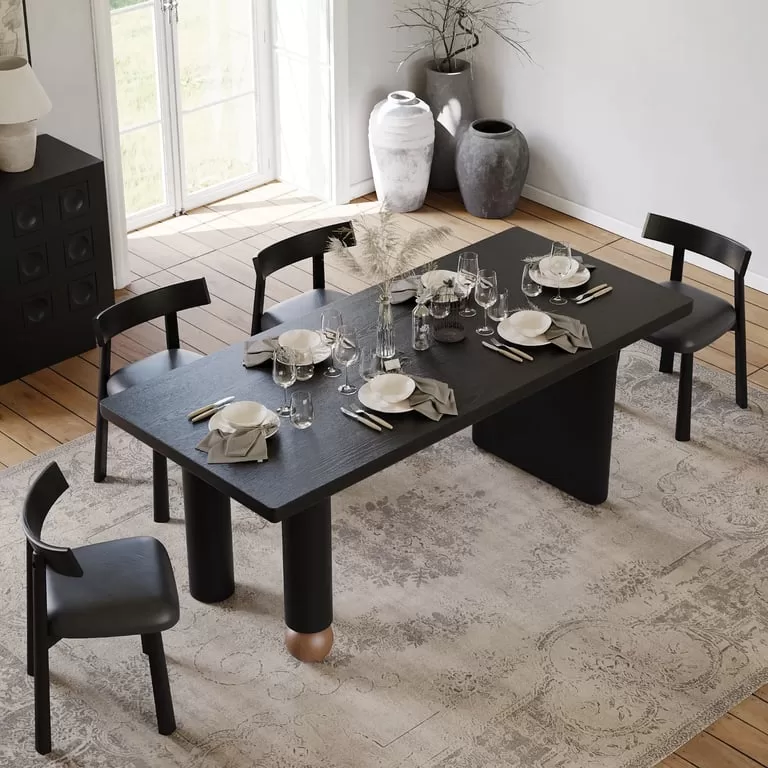 Novera Dining Set – Contemporary Natural Wood Design