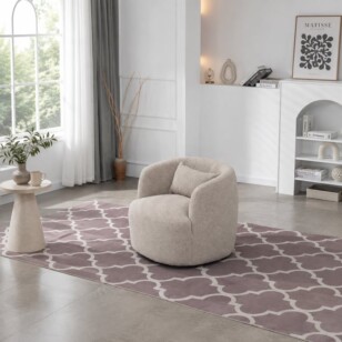 Monarque Curved Armchair - Natural Wood.