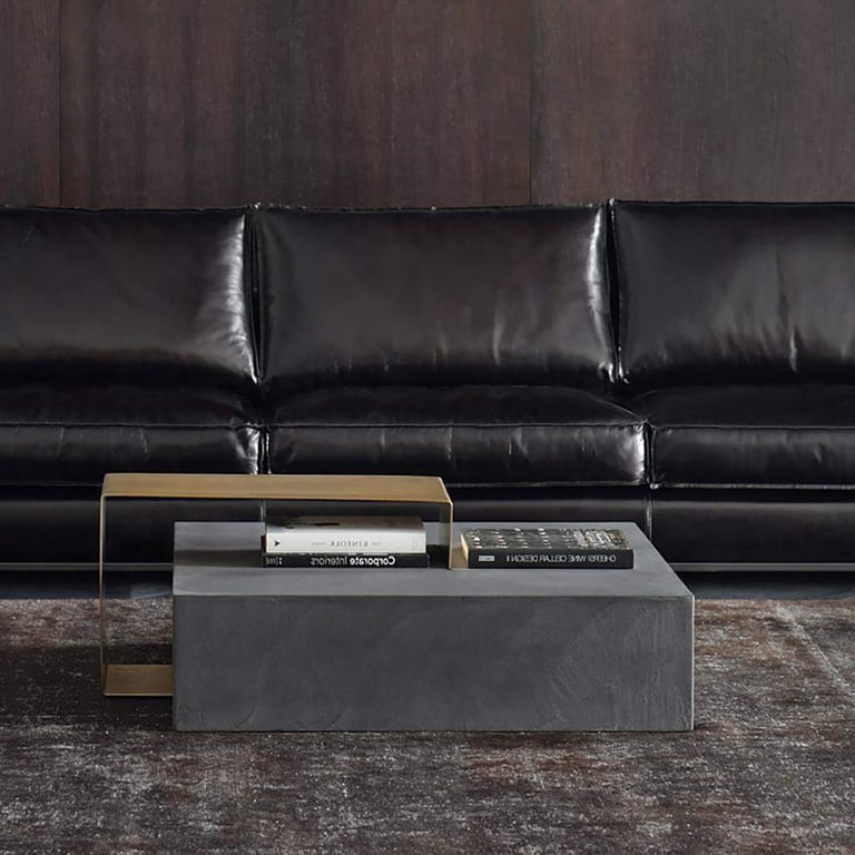 Axis Modern Coffee Table – Natural Wood & Metal