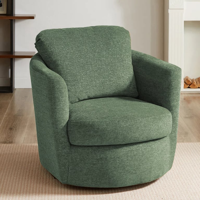 Impérial Curved Armchair - Natural Wood.