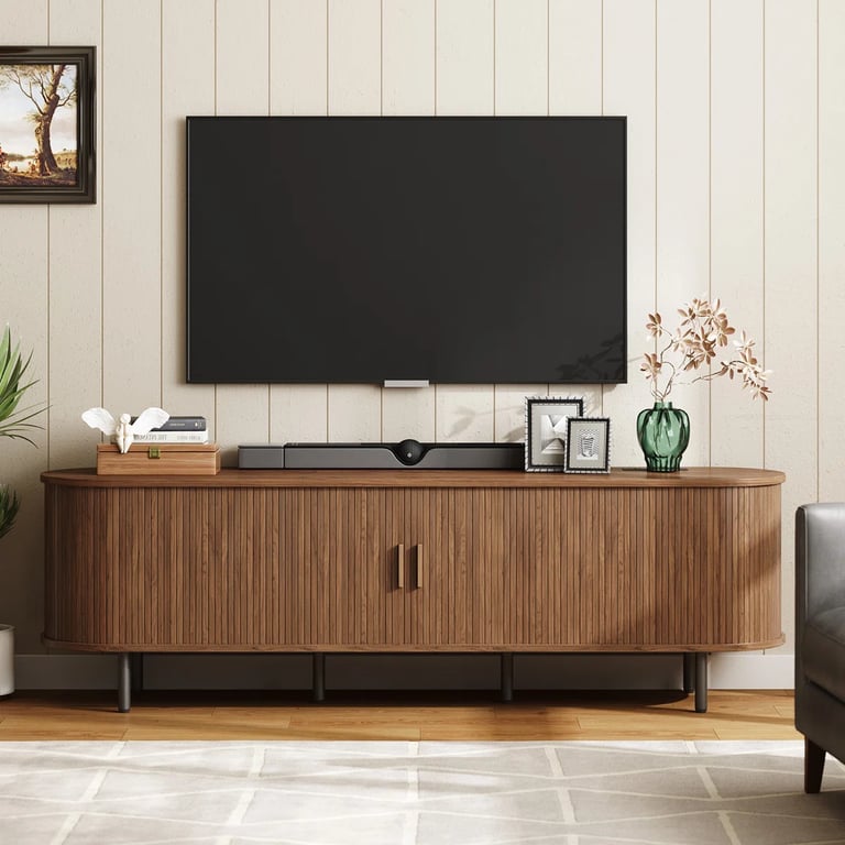 Rivano Modern TV Unit with Contemporary Design – Natural Wood