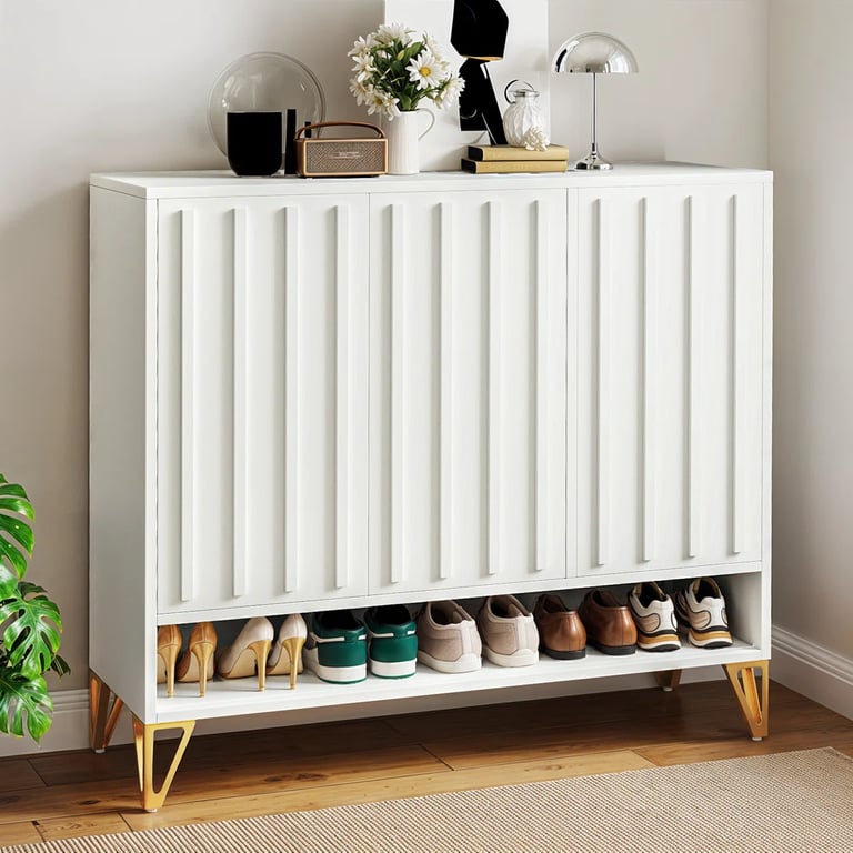 Blanchette – Modern Natural Wood Shoe Cabinet